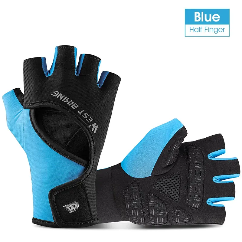 Summer Half Finger Cycling Gloves Breathable Anti Slip Sport Bicycle Gloves Women Men MTB Road Bike Fitness Gloves