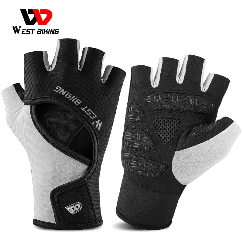 Summer Half Finger Cycling Gloves Breathable Anti Slip Sport Bicycle Gloves Women Men MTB Road Bike Fitness Gloves