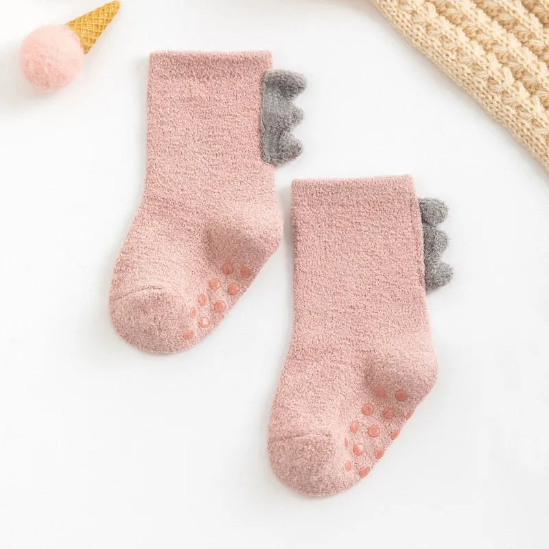 Toddler Kids Socks / Baby Prewalker Winter Cotton Sock For 0- 6Years