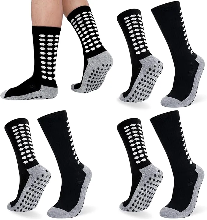 Zuimei Football Grip Socks for Men, Grip Socks Football Socks Anti-slip Sports Socks